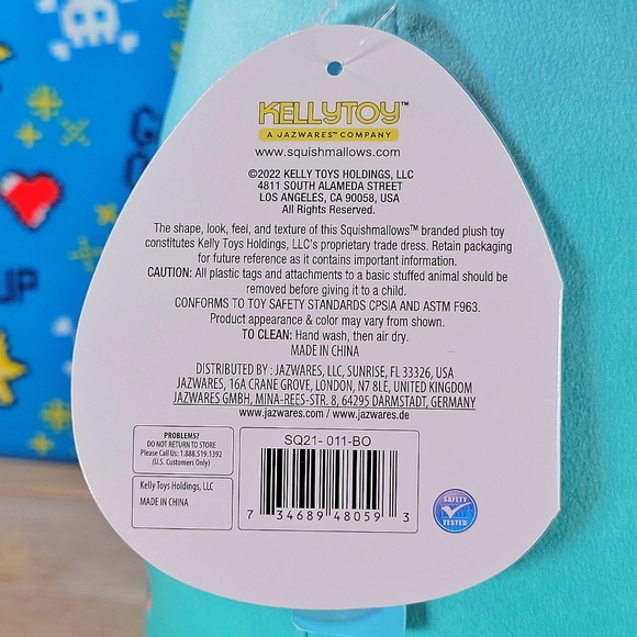 Squishmallow Jakarria the Blue Boba Tea 11" Ultrasoft Stuffed Food Plush NWT - Picture 12 of 12